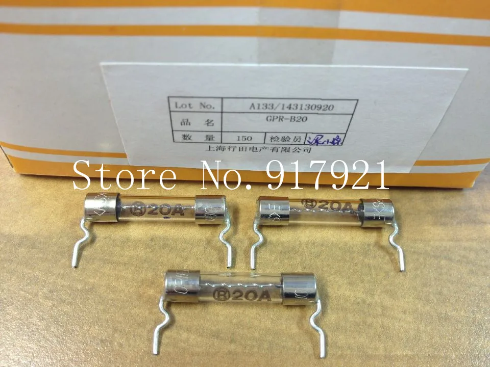 

[ZOB] Japan YUKITA GPR-B20 pin gyoda explosion-proof tube 20A insurance 6X30 micro glass fuse --200pcs/lot
