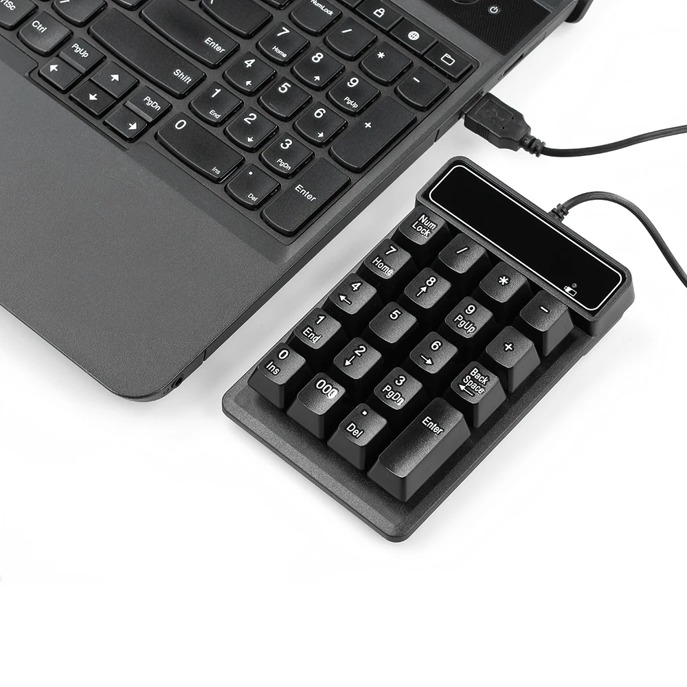 USB Проводная цифровая клавиатура механическая с 19 клавишами Водонепроницаемая