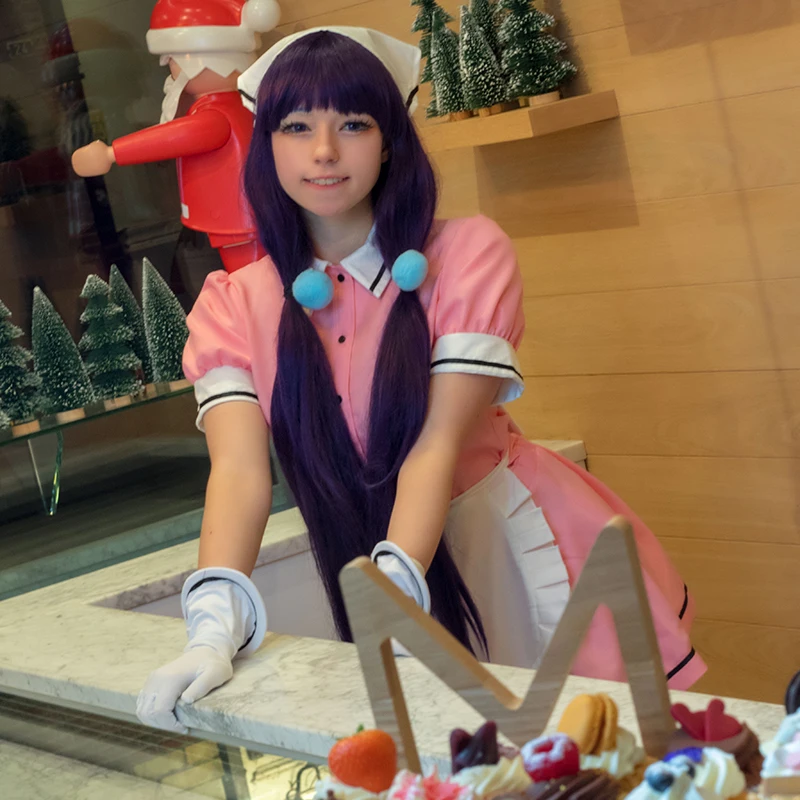 ROLECOS японского аниме Blend S Косплэй костюм Sakuranomiya маика стиле кафе Садистский