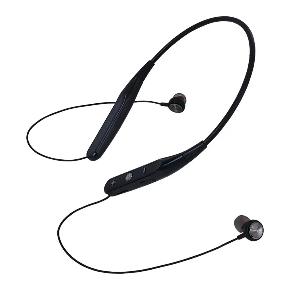 Беспроводные Bluetooth наушники висящие на шее свободные руки спортивные с