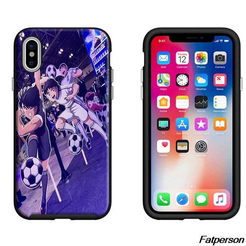 Captain Tsubasa черный мягкий силиконовый чехол для телефона из ТПУ Apple iPhone 7 7plus X 8 8plus 6s