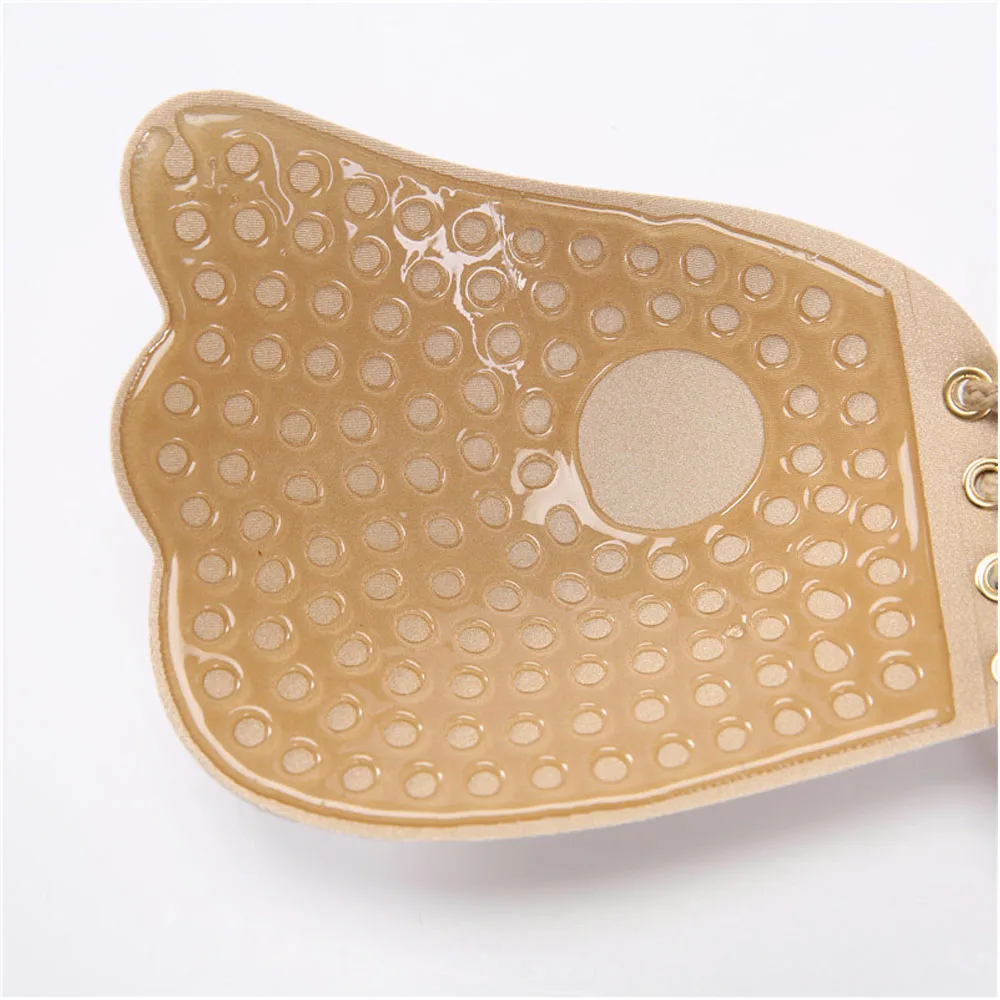 Женский невидимый бюстгальтер бесшовный липкий силиконовый без спинки пуш ап