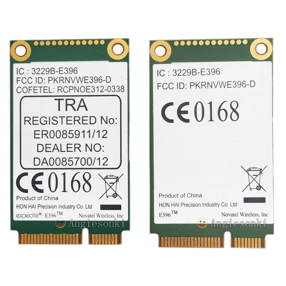 Беспроводная широкополосная мини-карта E396 3G WWAN PCIe HSPA +/EV-DO EDGE WCDMA беспроводная