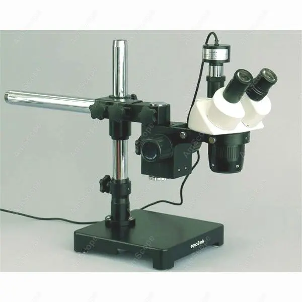 Мультимощный стерео микроскоп AmScope поставки 20X 40X 80X на стреловой подставке + 1.3MP