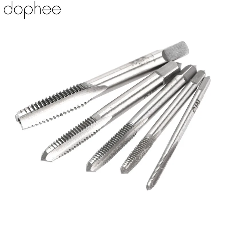 Dophee 5 шт. станок из быстрорежущей стали спиральная точка прямая рифленая резьба