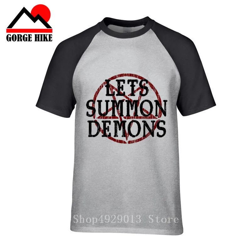 Оккультная футболка Let S Summon Demons Мужская с принтом из мультфильма волшебный круг