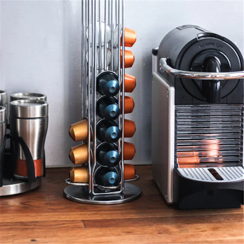 2019 держатель для кофейных капсул Nespresso вращающаяся стойка подставка полка