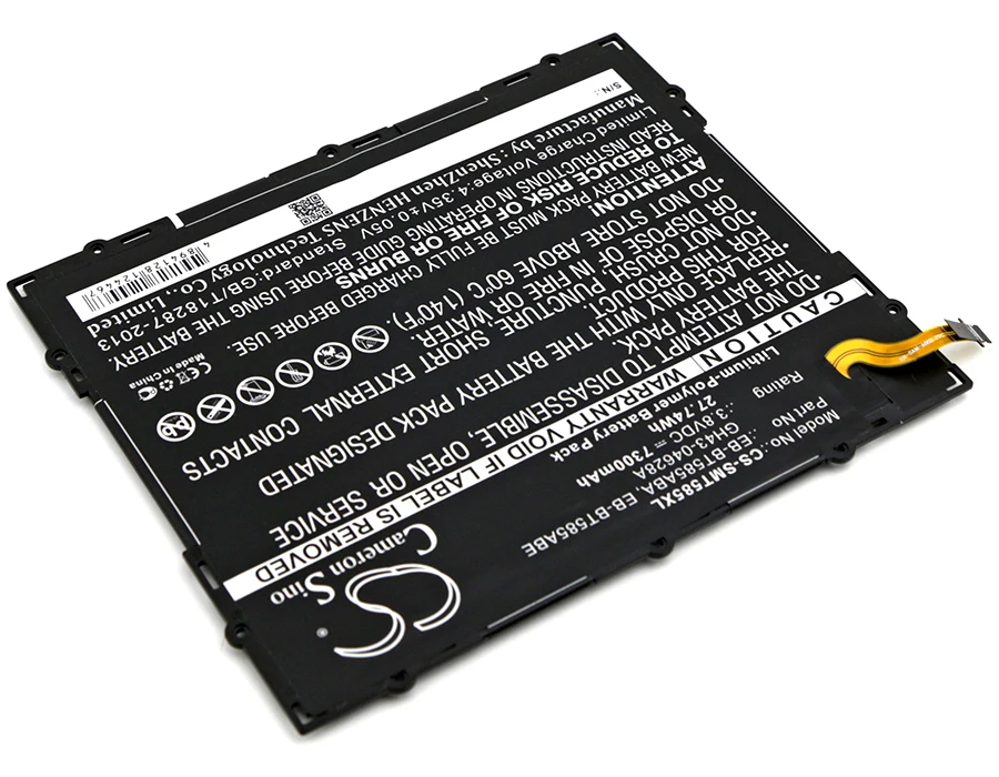 Аккумулятор Cameron Sino 7300 мАч для телефона Samsung телефон T580 T585 T585C T585M T587 T587P|Батареи