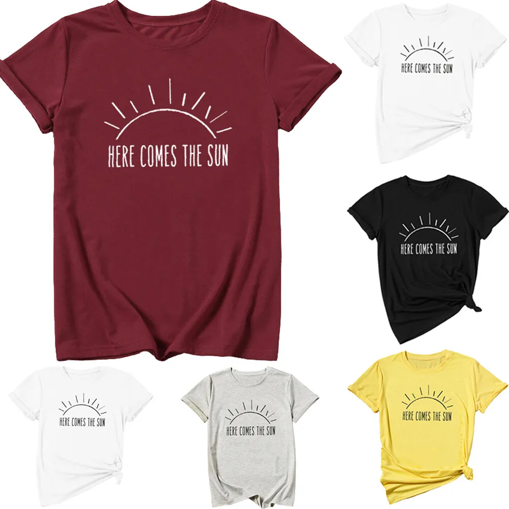 Женская Пляжная футболка с графическим принтом Camiseta Mujer летняя в стиле Харадзюку