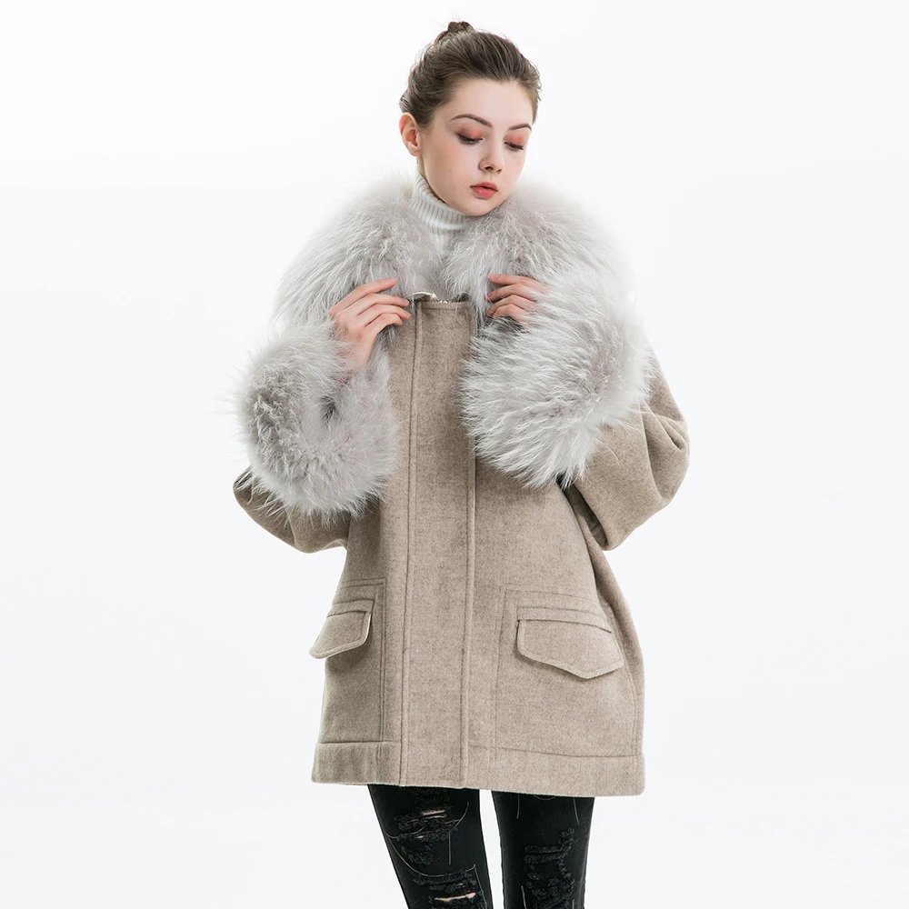 Зимнее женское Шерстяное кашемировое пальто 2018 Новая модная шерстяная куртка