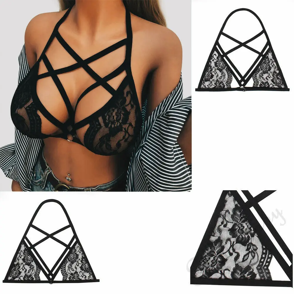 Сексуальное женское нижнее белье прозрачный кружевной бандажный бюстгальтер