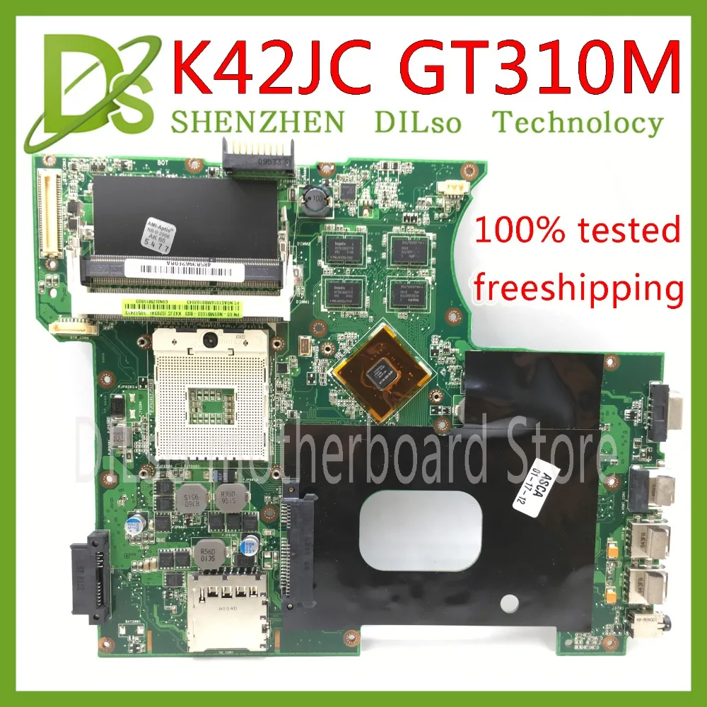 KEFU K42JC GT310M HM55 For ASUS X42J A42J K42J A40J K42JC Motherboard GT310M with 8 video card Test  Motherboard work 100%