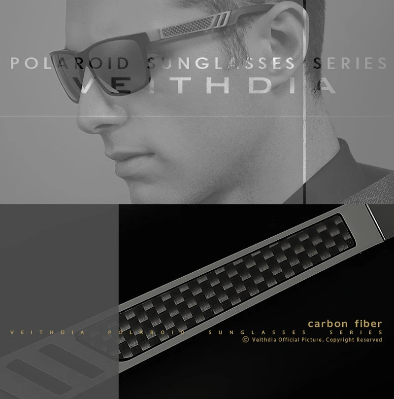 VEITHDIA мужские алюминиевые поляризованные солнцезащитные очки зеркальные для