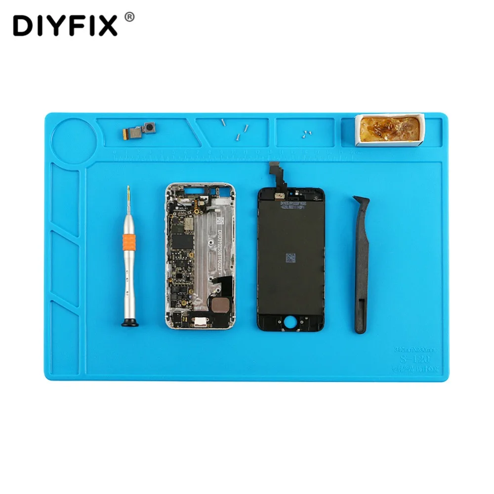 Силиконовый коврик DIYFIX с теплоизоляцией 34x23 см Настольный платформа для