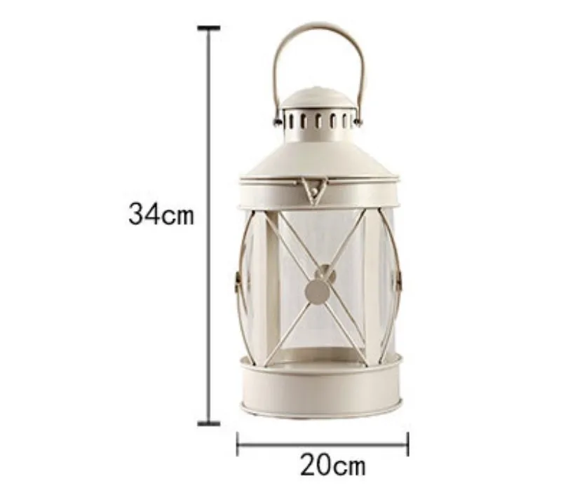Candlestick Decoration European Wrought Iron Wind Lamp Wedding Romantic Simple Decorative Two-color Modeling | Дом и сад