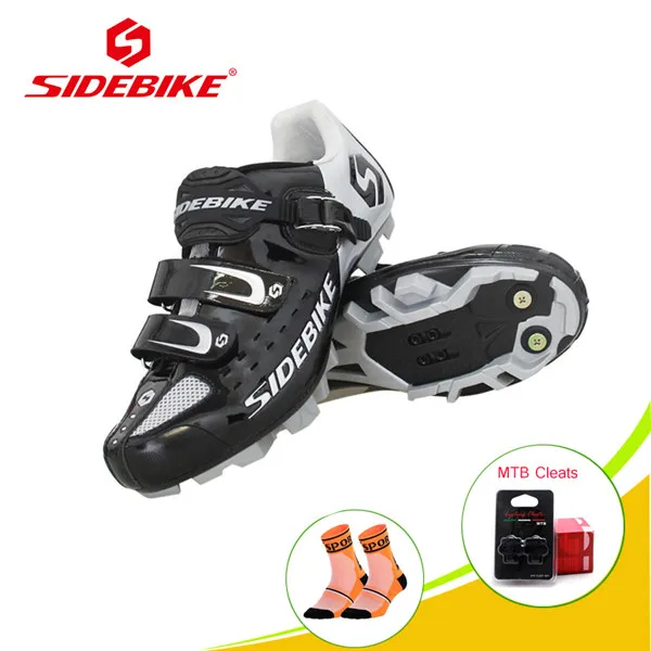 B shoes for Cleats SIDEBIKE велосипедная обувь sapatilha ciclismo mtb мужская женская обувь для горного велосипеда SPD педали самофиксирующаяся дышащая обувь для верховой езды - Цвет: B shoes for Cleats