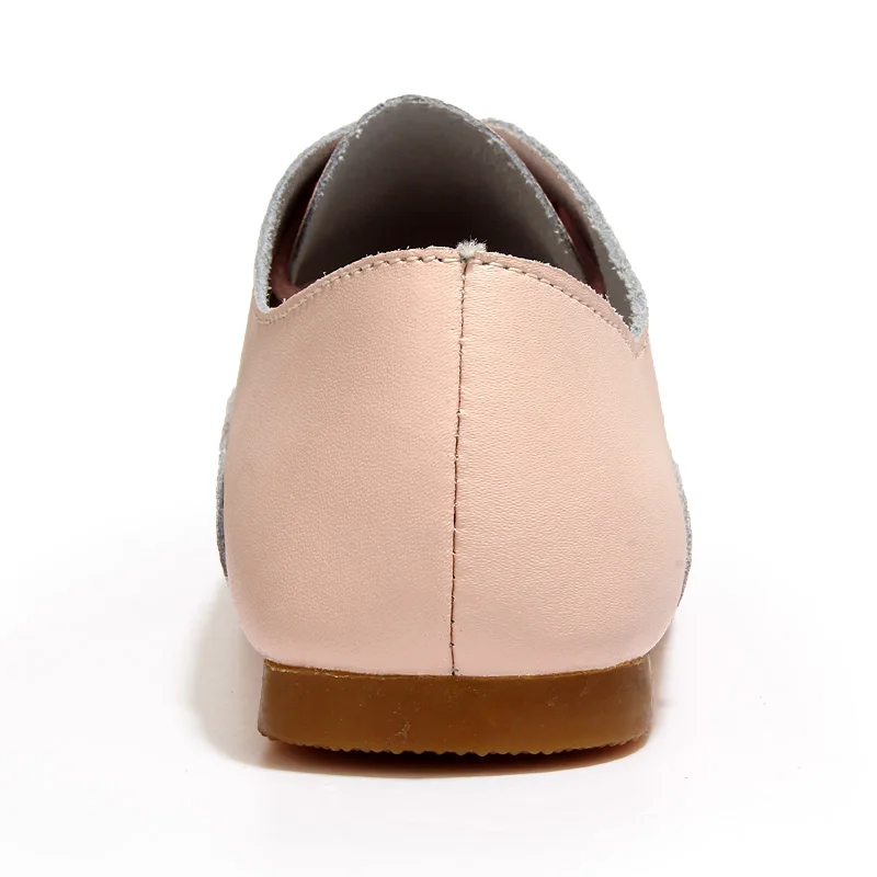 Весенние женские туфли-оксфорды Балетки на плоской подошве Женская кожаная