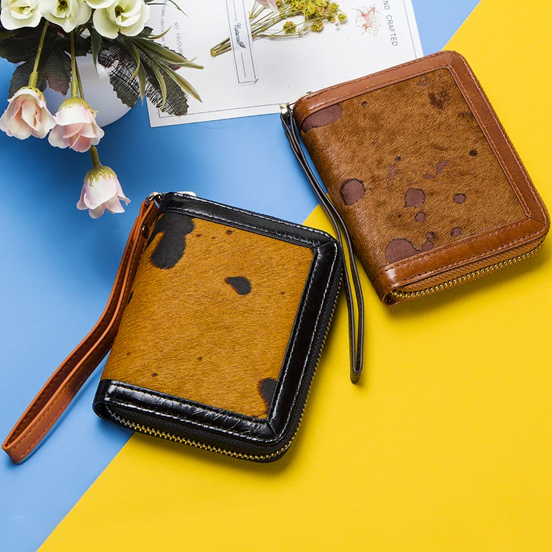 

Brand Design Zipper Bag carteira Fashion Women Wallets Genuine Leather Short Coin Purse Female Clutch Credit Card Holder Wallet