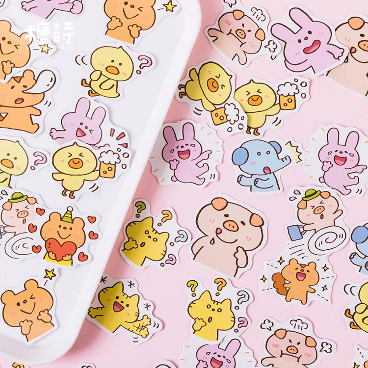 45 шт./лот домашних животных коллекция мини декоративные Kawaii милая коробочка наклейки комплект Скрапбукинг хлопья журнал стационарные деко