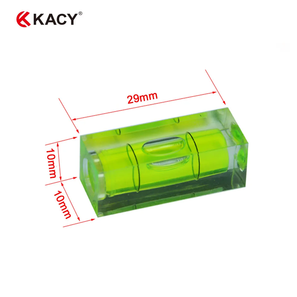 

KACY 10PCS/LOT Plastic spirit level vial ,bubble level keychain 29X10X10MM