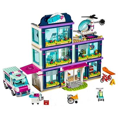 NO BOX Friends Citys Heartlake больница город фигура совместимый с друзьями 41318 строительные блоки кирпичи рождественские игрушки для детей - Цвет: NO BOX