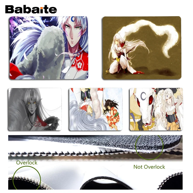 Babaite Забавный Inuyasha Sesshoumaru красивый коврик для мышки в стиле аниме размер 180x220x2 мм и