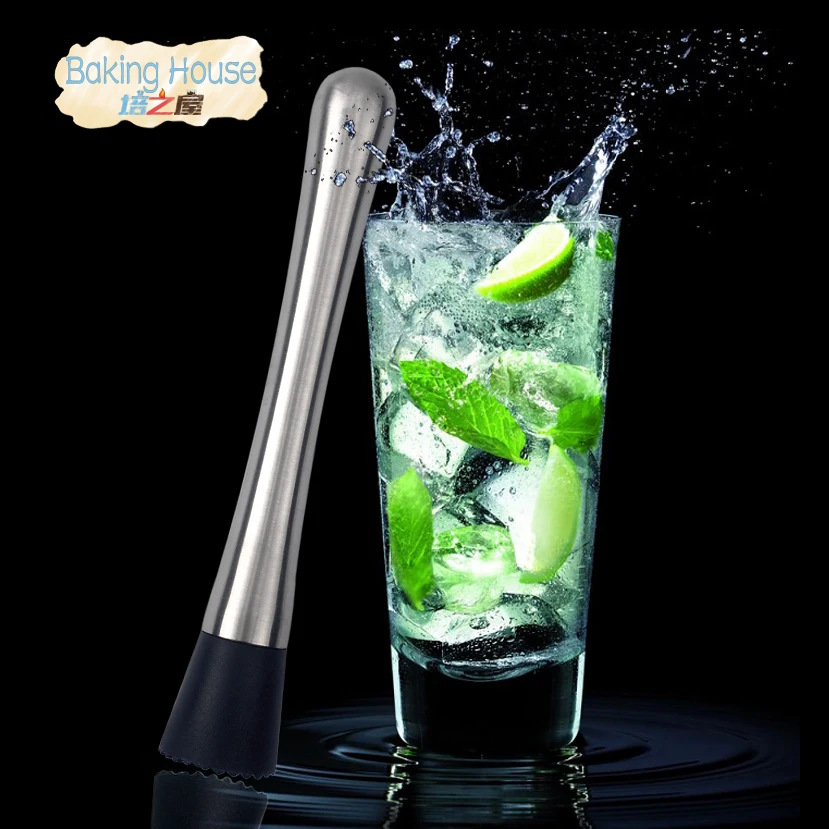 Бар Mojito Pestles из нержавеющей стали атласа для фруктов смешивания и коктейль