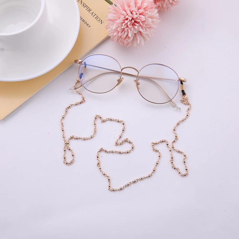Teamer 78cm Handmade Beaded Metal Glasses Chain Women Men Fashion Eyewear Cord Holder Neck Sunglasses Strap | Аксессуары для
