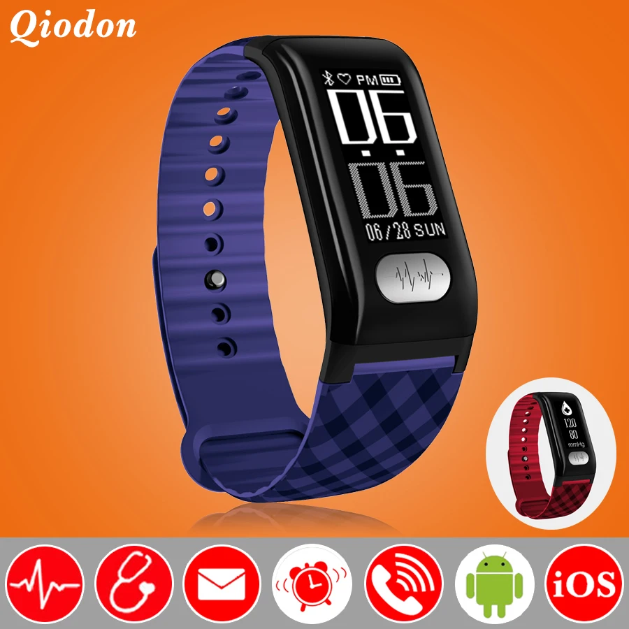 Новые ЭКГ крови Давление монитор сердечного ритма Фитнес браслет Smart Band