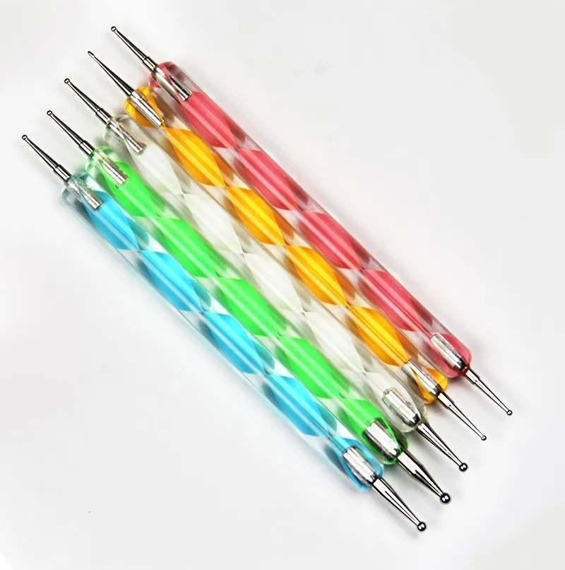 5 компл./лот профессиональные инструменты для дизайна ногтей точечных ручек