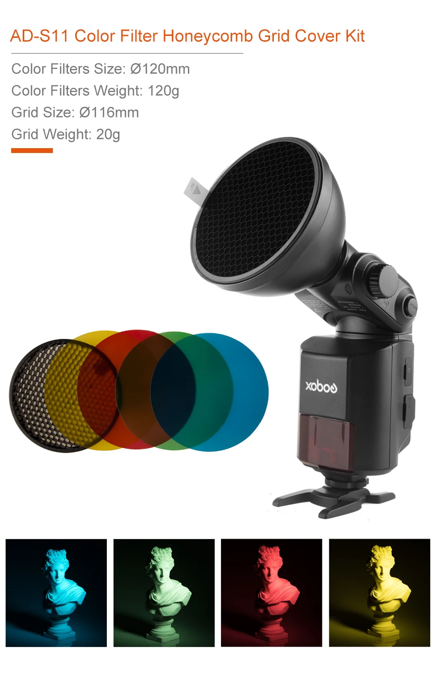 Внешняя Мощная Вспышка Godox Full Speedlite AD360II-N ttl+ PB960 power Pack оранжевый или черный+ X1T-N ttl передатчик+ AD-S7 софтбокс