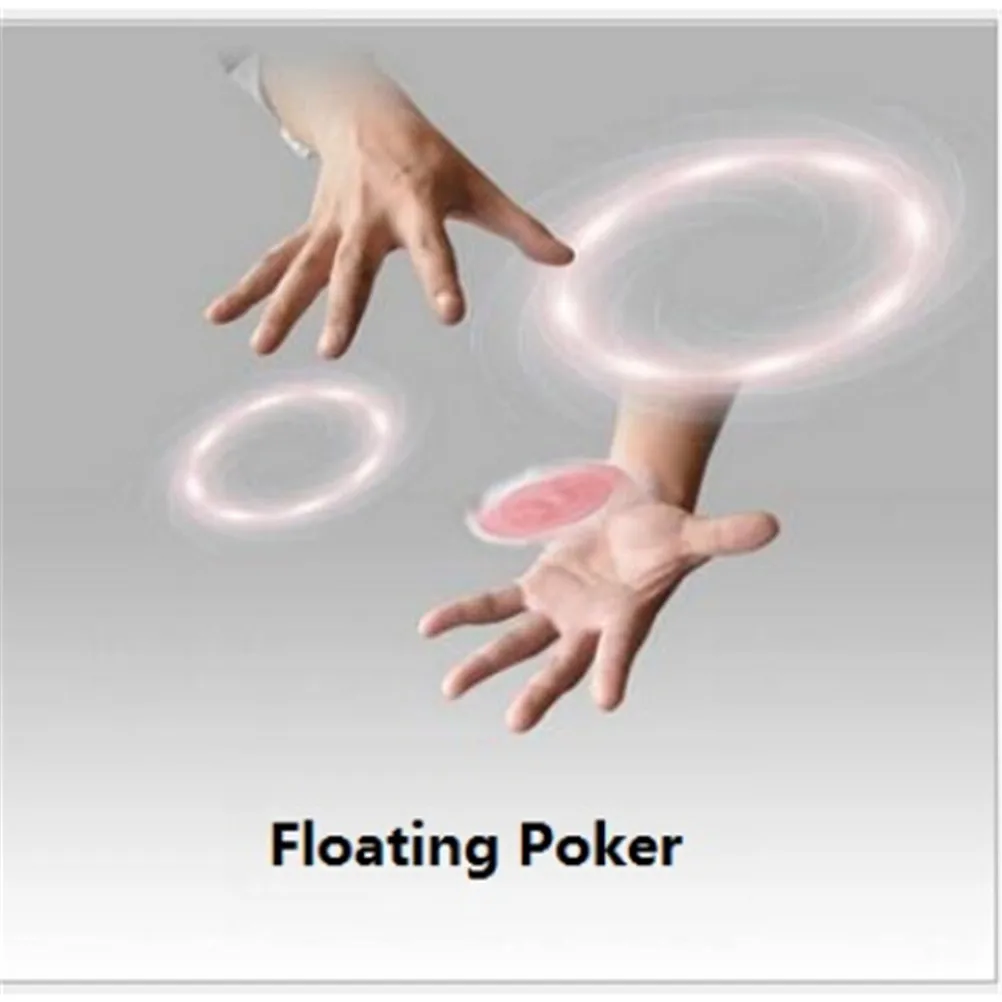 Cartas de trucos de magia cartas de p&oacute;quer flotantes accesorios m&aacute;gicos tarjeta UFO, mentalismo, primer plano, magia de escenario-032-0