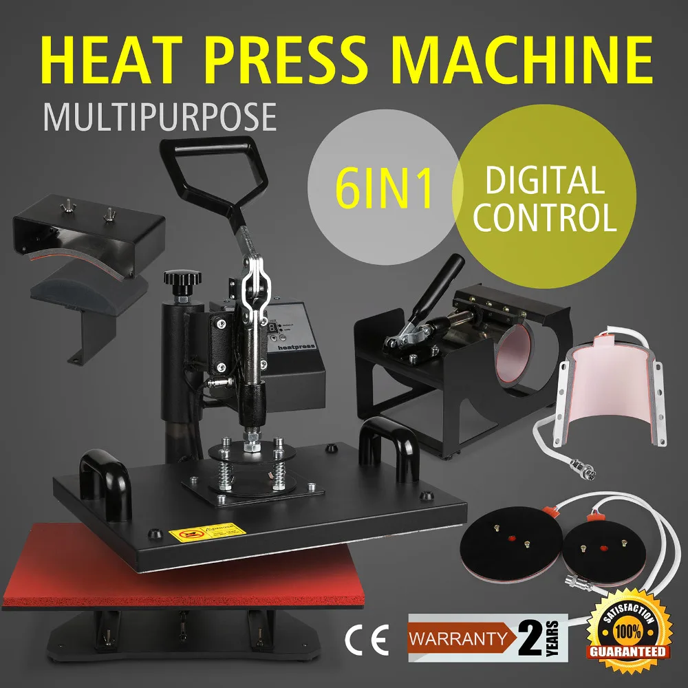 

VEVOR Factory DIY Printer 6 IN1 T-Shirt Heat Press Transfer for Mug