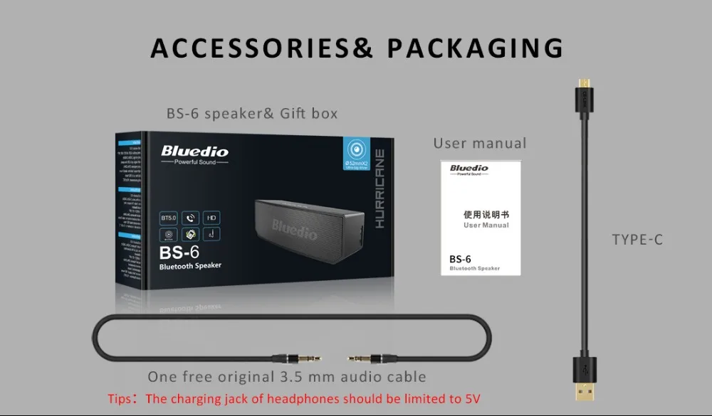 Bluedio BS-6 сабвуфер Bluetooth динамик автомобильный сабвуфер Портативный беспроводной Bluetooth реалистичный 3D стерео объемный звук