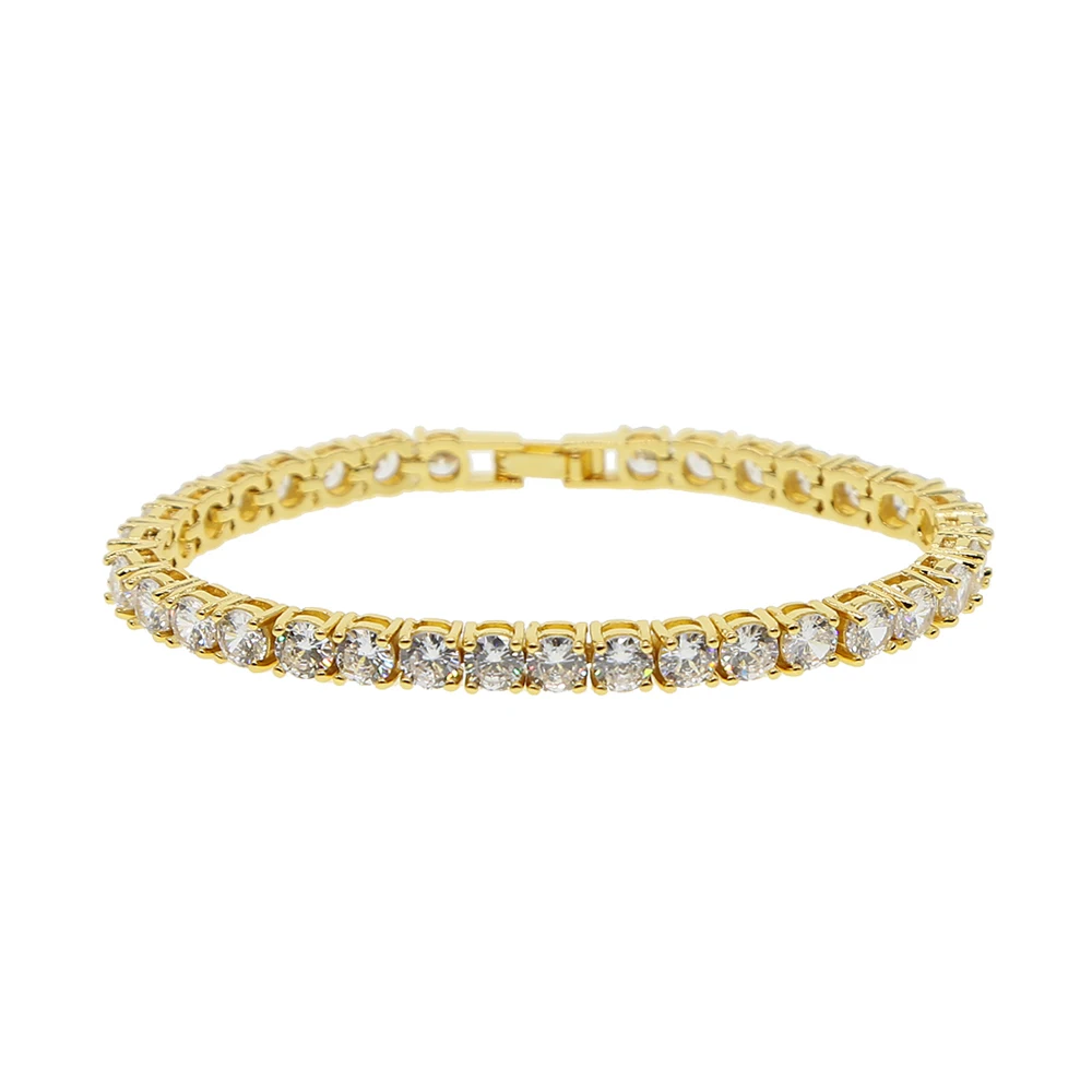 2021 Топ Мода медный браслет с подвеской серебро Цвет 1 сырье CZ Aaa Bling льдом мужские