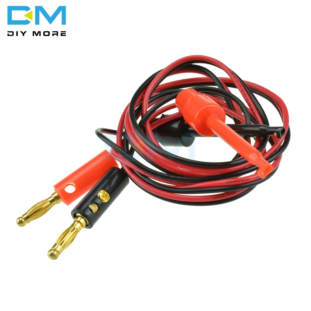 1 пара маленький тестовый крюк зажим для штекера типа банан мультиметра