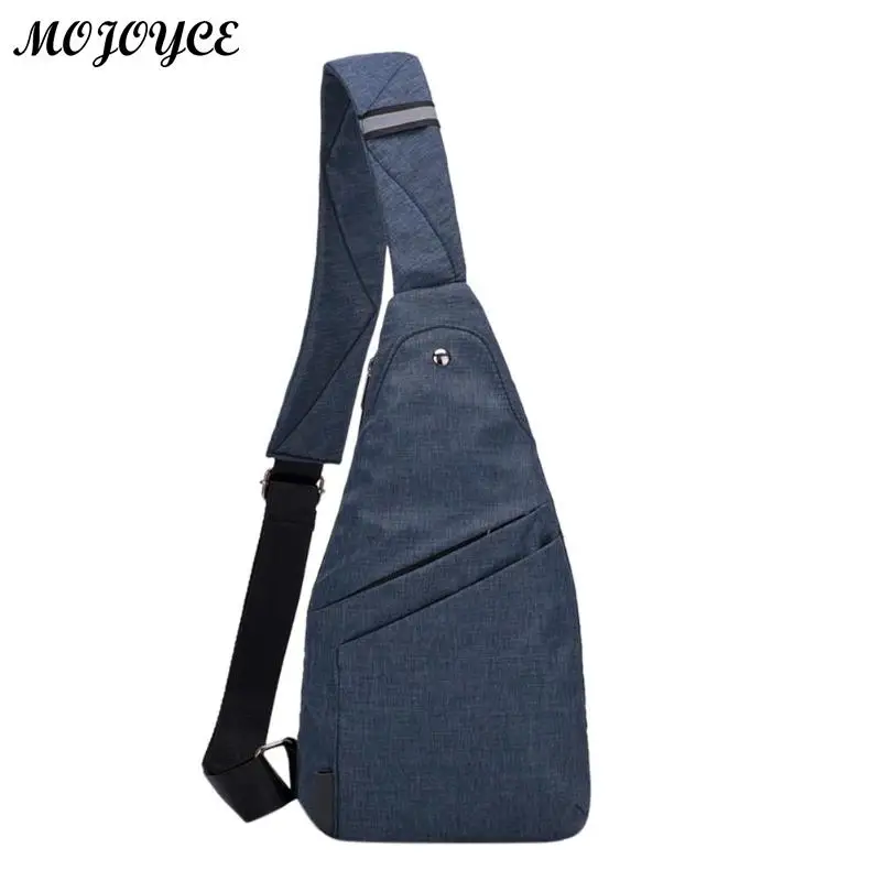 Синий Fashion Men Nylon Anti-Theft Sling Shoulder Chest Pack Handbags Travel Riding Outdoors Messenger Crossbody Bags New Arrival Bag - Цвет: Синий