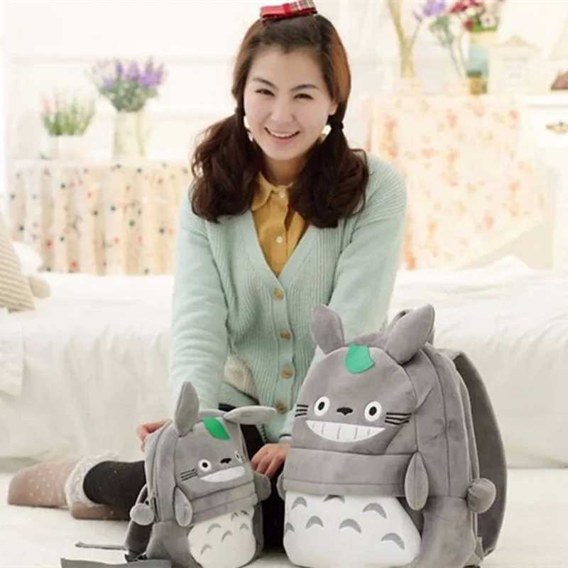 1pc 25cm New Arriving Kawaii Totoro Plush Backpack Cute Soft Stuffed School Bag for Children Cartoon Kids Boy Girl Gift | Игрушки и