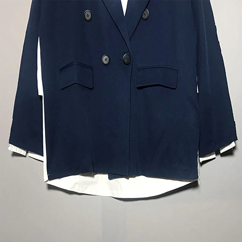 Женская Асимметричная куртка с отложным воротником и длинным рукавом | одежда