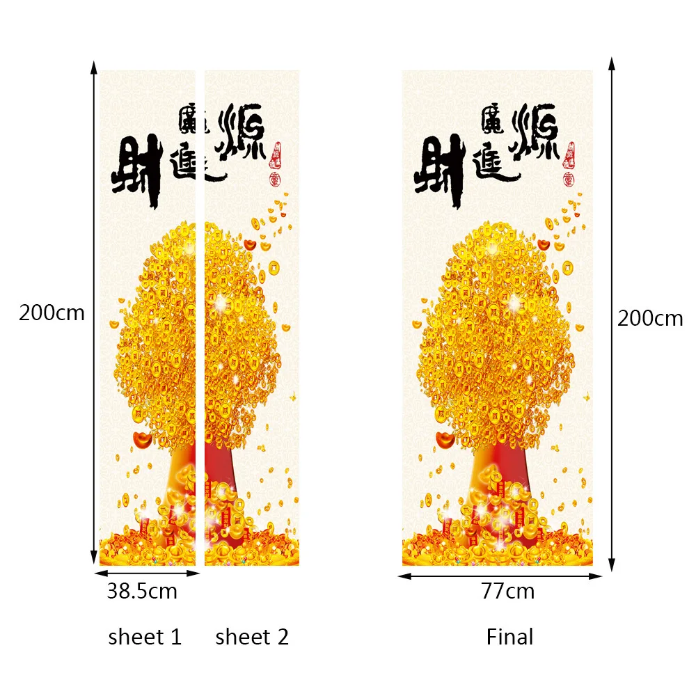 3D Новый креативный дизайн обои с золотым деревом наклейки на стену настенные для