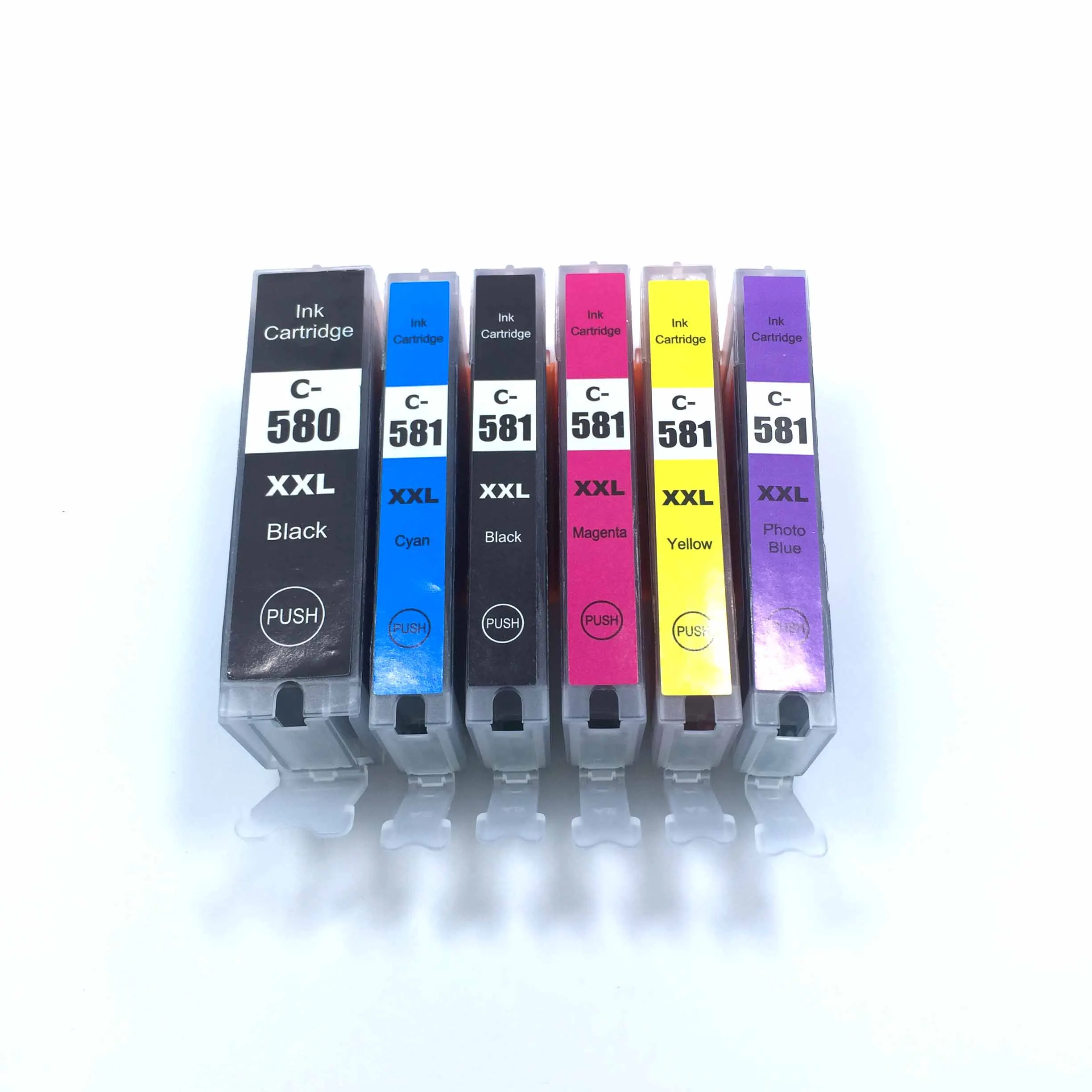 YOTAT совместимый PGI-580 CLI-581 чернильный картридж PGI580 для Canon PIXMA TR7550 TR8550 TS6150 TS6151 TS8150 TS8151 TS8152 TS9150 - Цвет: One Set 6 Colors