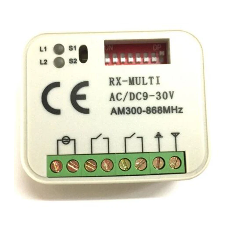 AC/DC 12 24V 2 канала мульти при разнесённом приёме 300 868 МГц Бесплатная доставка|Пульты