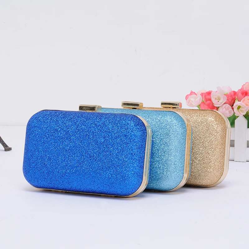 CW & F модные женские золотые блестящие маленькие вечерние сумки с зажимом женская