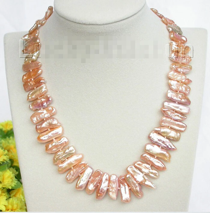 Бесплатная доставка&gt Натуральный Новый AAA 24 мм БАРОККО зуб розовый жемчуг бива