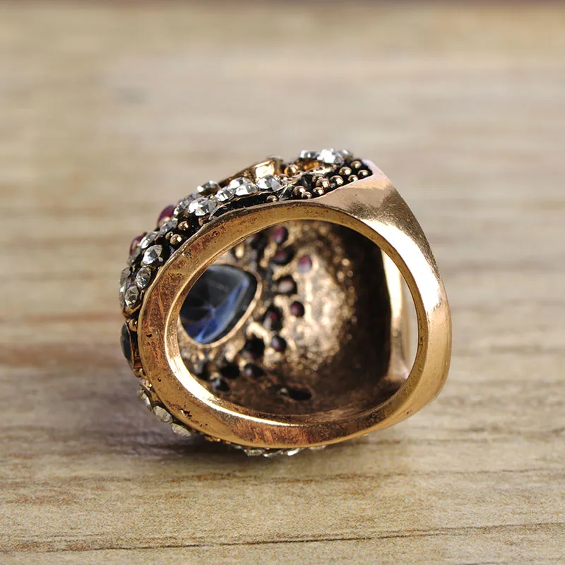 Королевские турецкие кольца Синие Ювелирные изделия Anillo Turco аксессуары
