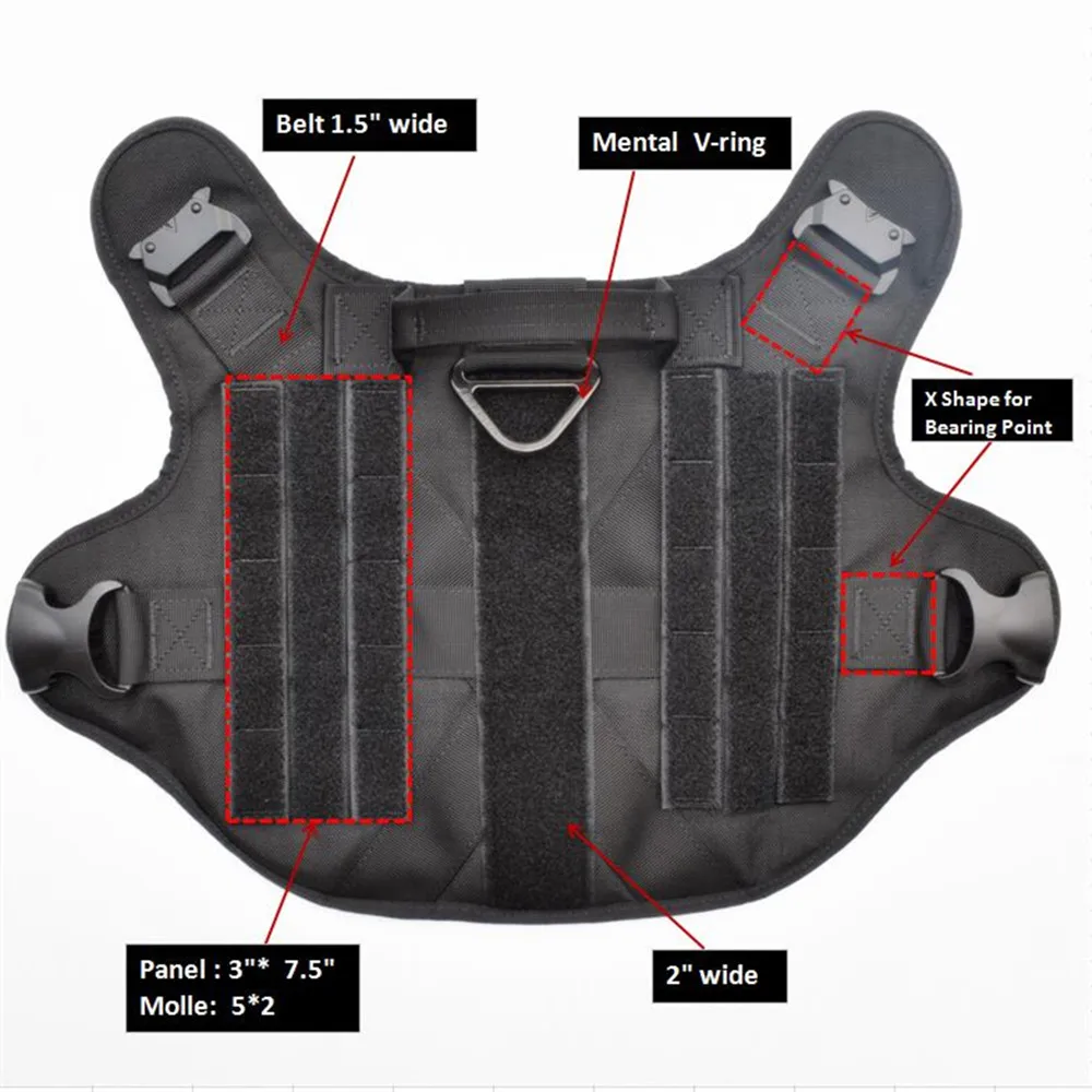 MXSLEUT водонепроницаемый 1050D нейлон Molle система тактическая дрессировка для собак Военная жгут для собак охотничий жилет для собак Полицейская собака K9 жгут