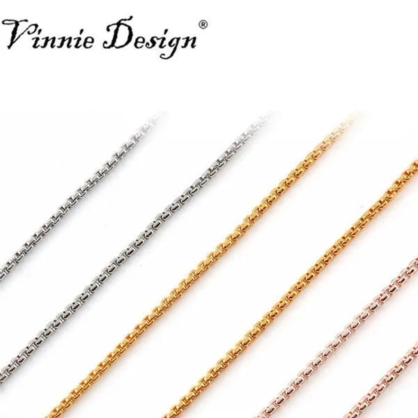 Винни Дизайн Ювелирные изделия 60 см розовое золото закуска цепи ожерелье для моя