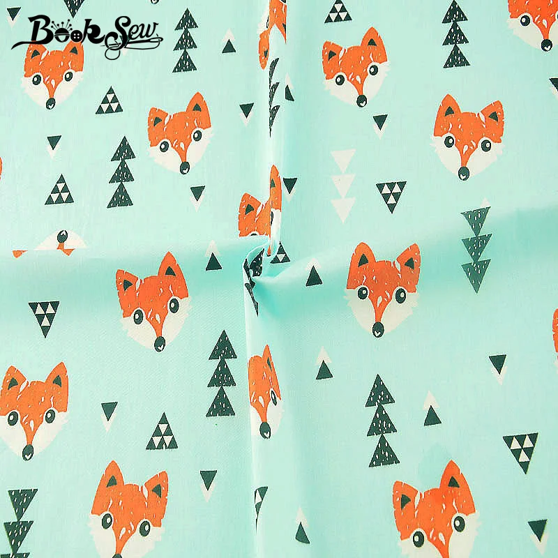 Booksew мультфильм тема материал лоскутное хлопок Twill Ткань DIY tetas животных Дизайн