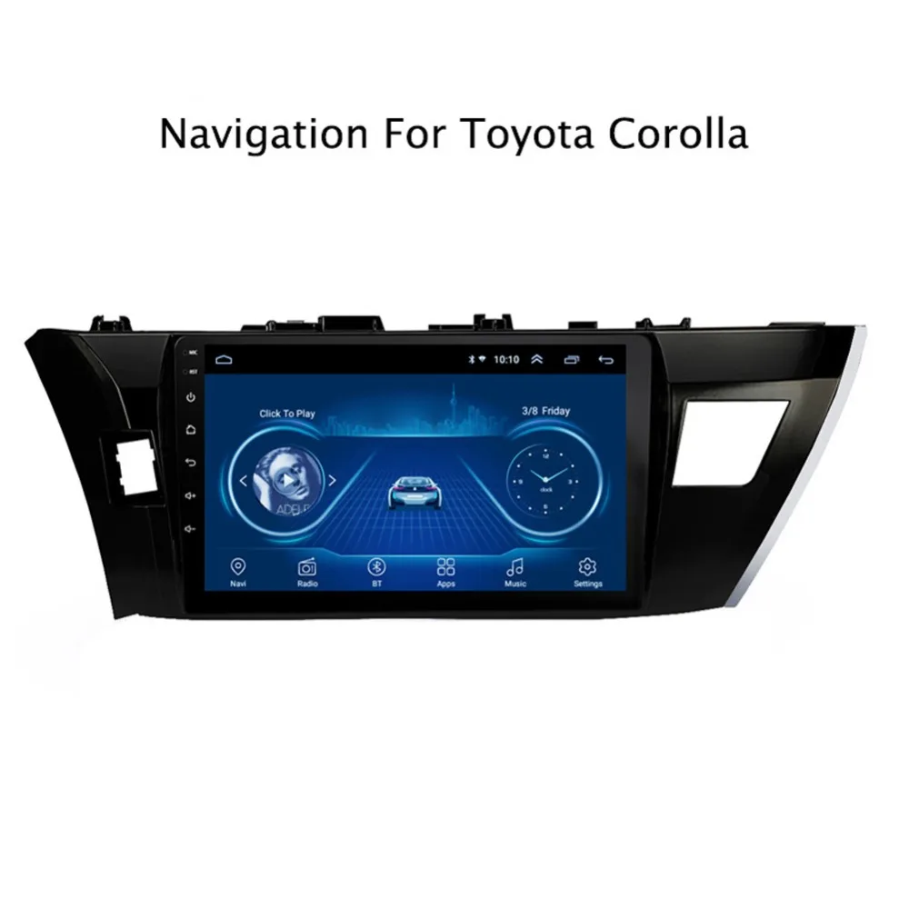 Супер тонкий сенсорный экран Android 8,1 gps навигация для toyota corolla- головное устройство планшеты стерео Мультимедиа Bluetooth