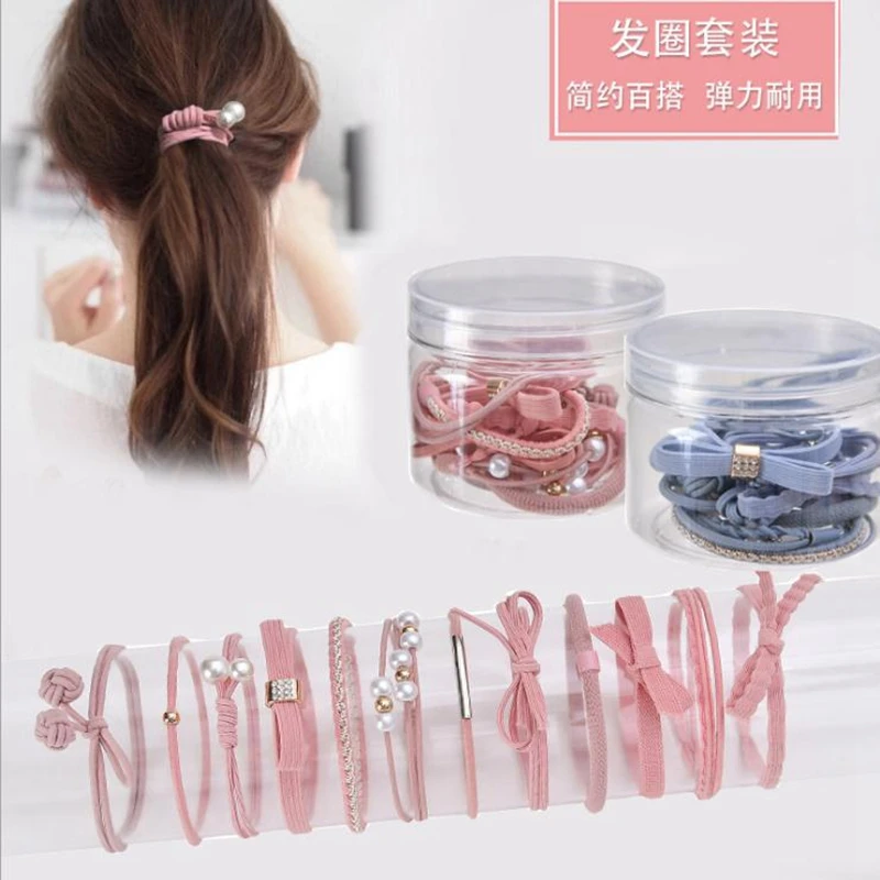 Ful Elastic Rubber Hair Ropes Hair Bands Girls Fashion Ponytail Holder Hair Accessories